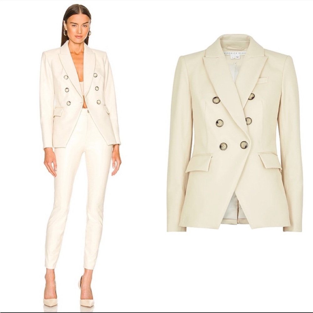 Veronica Beard Miller Dickey Jacket in Ecru size 8